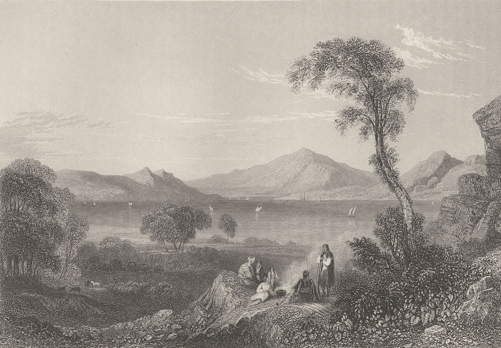 GREECE. The gulf of Salamis ; Finden 1833 old antique vintage print picture